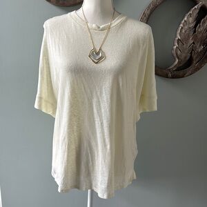 NWT Ted Baker London Light Yellow Oversized Short Sleeve Tee.  L-XL (size 4)